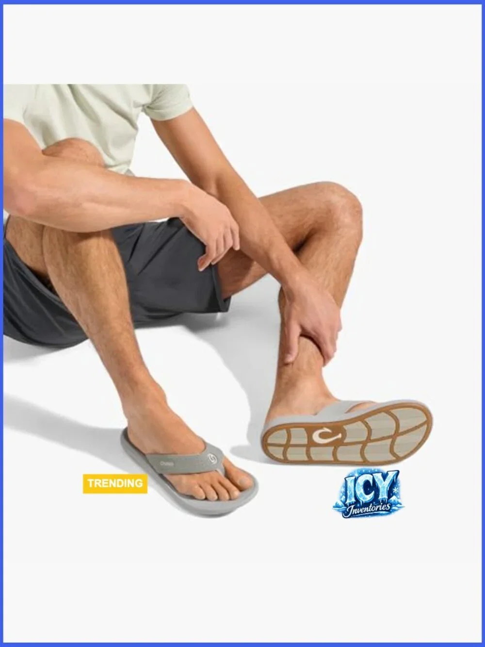 Men's Water-Resistant Quick-Dry Flip-Flop Sandals with Compression Molded
